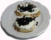 Ricotta-Pfannkuchen mit Blaubeeren
