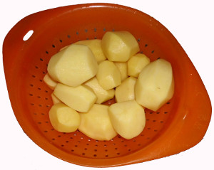 Kartoffeln im Sieb