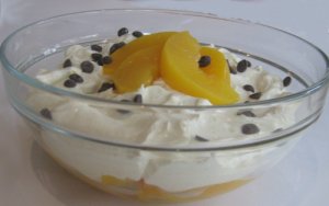 Mascarponecreme von der Seite