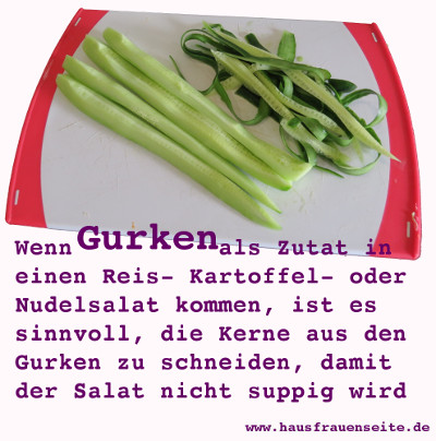 Tipp fr Gurken im Salat