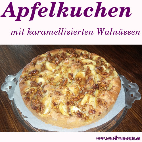 Apfelkuchen mit karamellisierten Walnssen