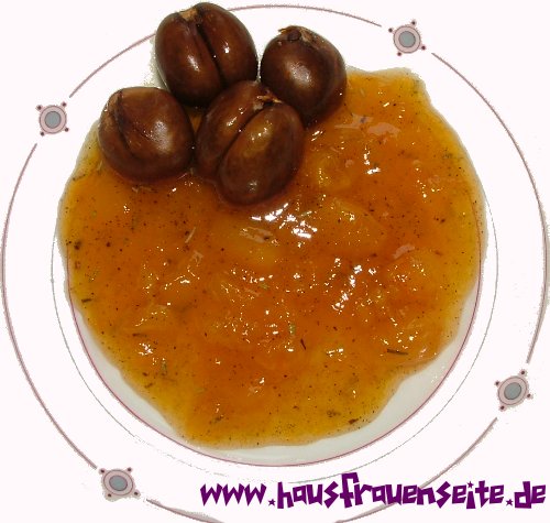 Mispel-Marmelade mit Vanille und Rosmarinnadeln
