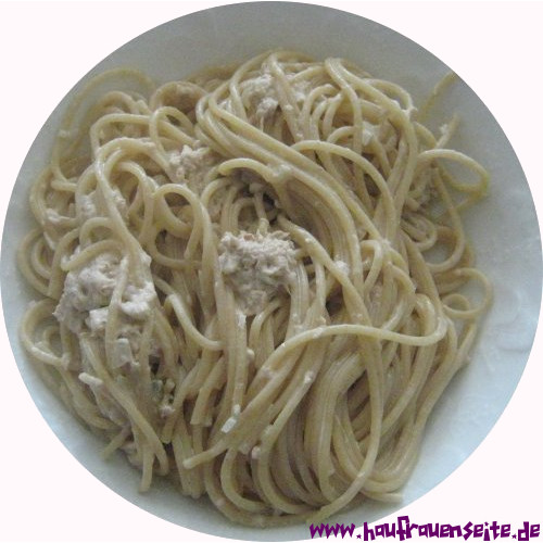 Spaghetti mit Thunfischsoe