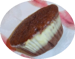 Schoko-Matsch-Muffins von der Seite