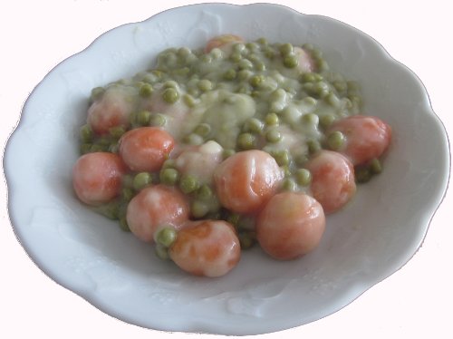 Erbsen und M�hrchen in Mehlschwitze