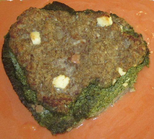 Hackbraten mit Knoblauchrauke