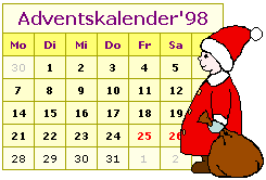 Gewinner der schnsten Weihnachtsseite '98