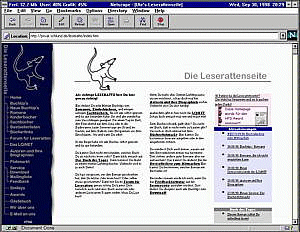 Screenshot der Leserattenseite 30.09.98