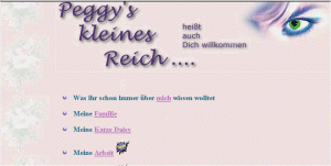 Screenshot von Peggys Seite vom 31.10.98