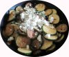 Honig-Zucchini mit Schafskse