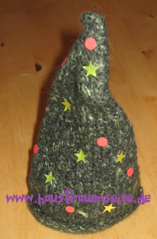 der gestrickfilzte Weihnachtsbaum