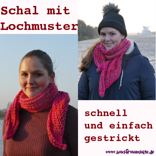 Schal mit Lochmuster