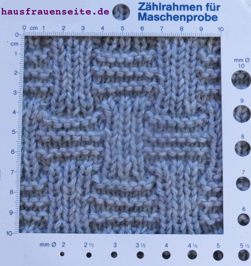 rechts links Flechtmuster im Quadrat