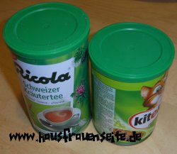 Katzenfutterdosen mit Ricola verschlieen