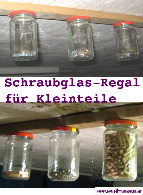 Schraubglasregal fr Kleinteile