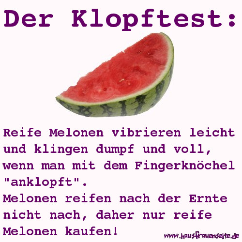 Der Melonen-Klopftest