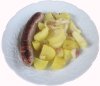 Bratwurst mit Apfelkartoffeln