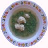 Erbsensuppe mit Schwmmchen