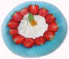 Erdbeeren mit Camembert-Dip