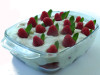 Joghurt Sahne Dessert mit Himbeeren