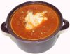 scharfe Tomatensuppe mit Hackfleisch