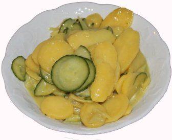schwäbischer Kartoffelsalat mit Gurke