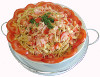 Spaghetti-Salat mit Schafskäse, Tomaten und Schinken