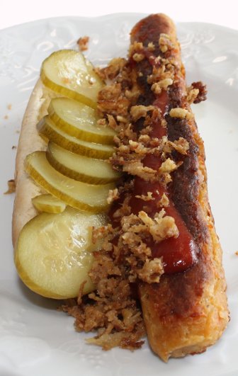 ein vegetarischer Hot Dog