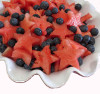 Wassermelonensalat mit Heidelbeeren