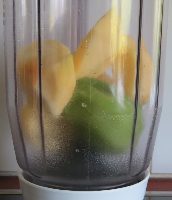 Apfel-Kiwi-Shake machen