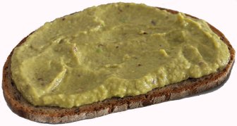 Brot mit Avocado Brotaufstrich