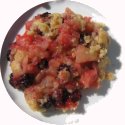 Brombeer-Apfel-Crumble