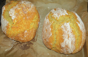 frisch gebackenes Buttermilchweibrot