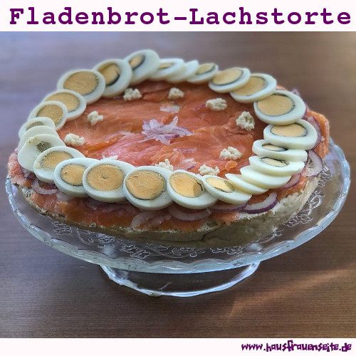 partytaugliche Fladenbrot-Lachstorte