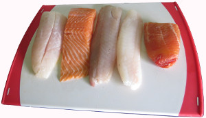 verschiedene Fischfilets