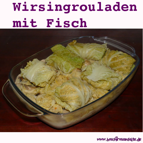 Wirsingrouladen mit Fisch