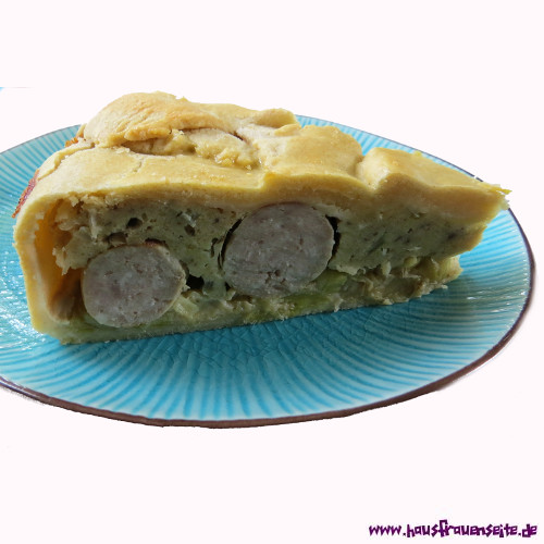 Lauch-Bratwursttorte