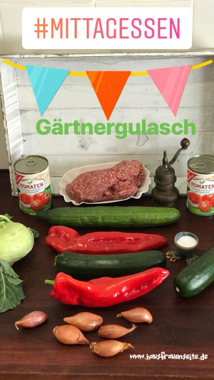 Zutaten fr unser Grtnergulasch