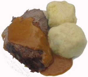 Kartoffelkle mit Sauerbraten