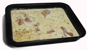 Die Schnitzelpfanne vor dem Backen