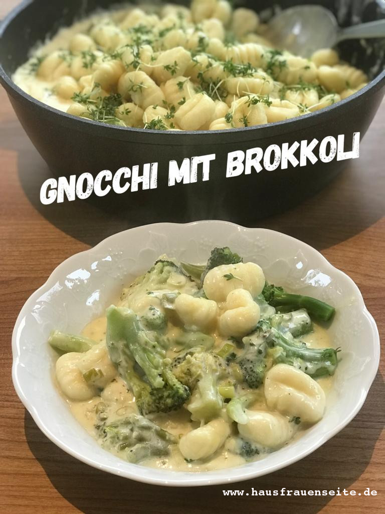 Gnocchi in Kräutersoße mit Brokkoli