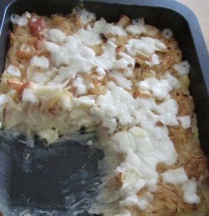 Sauerkrautgratin in der Form