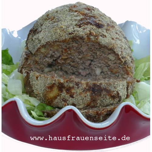 Hackbraten mit Ei aus dem Ofen Rezept