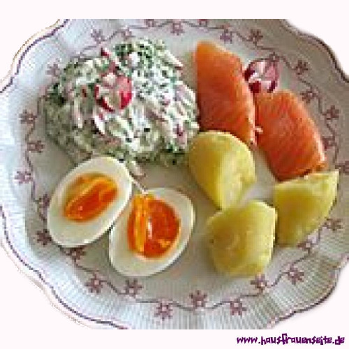Kartoffeln mit Kräuterjoghurt und Ei