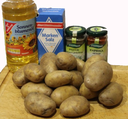 Zutaten für die Kartoffel Wedges