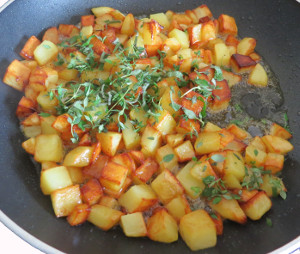Kartoffeln mit Honig braten