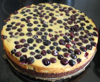 Blaubeerkuchen mit Pudding Quark