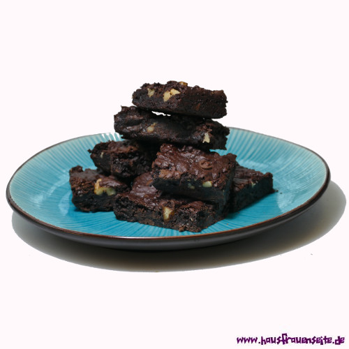 Walnuss-Brownies - veganes Brownie - Rezept mit Bild