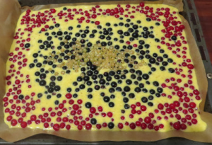 Johannisbeerkuchen mit Streuseln backen