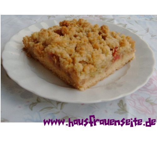 Rhabarberkuchen mit Streusel vom Blech